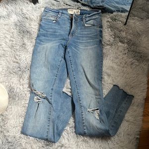 Garage Light/Medium Wash Straight Leg Jeans